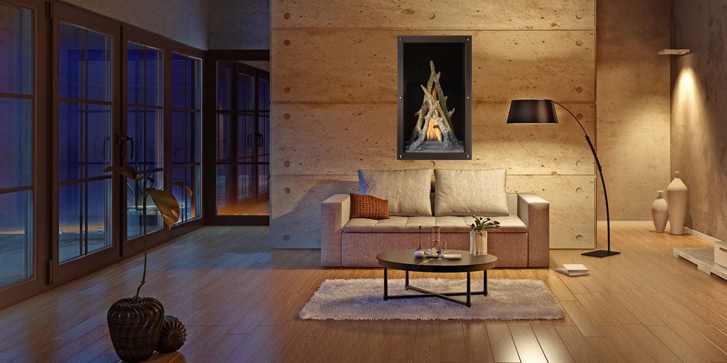 DaVinci Custom Fireplaces - Maestro Collection - Vertical Gas Fireplace