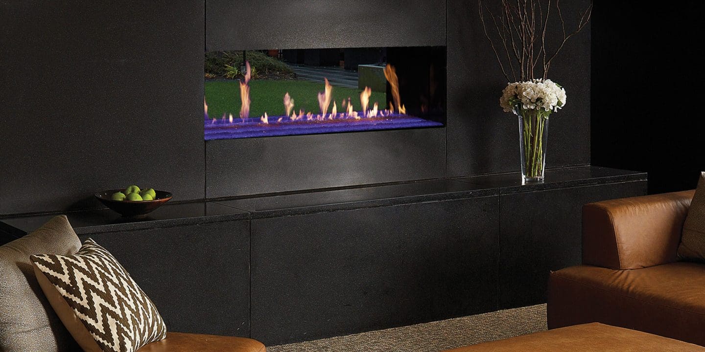 DaVinci Custom Fireplaces - DaVinci Collection - See-Thru Linear Gas Fireplace - Image 2