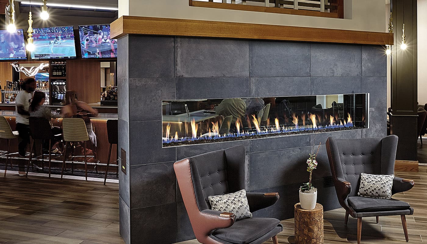 DaVinci Custom Fireplaces - DaVinci Collection - See-Thru Linear Gas Fireplace - Image 5